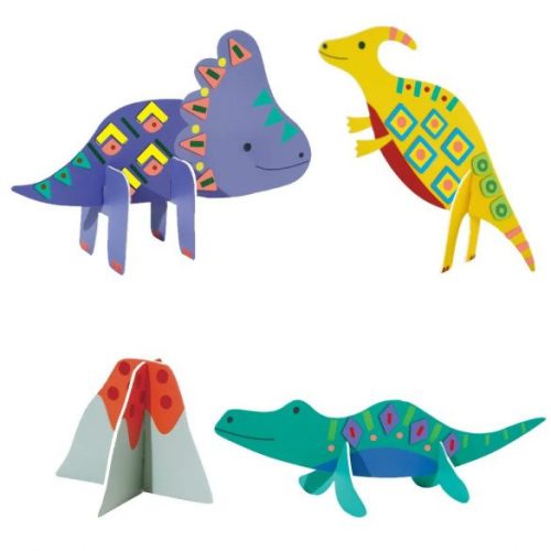 Matricázó és 3D modell készítő készlet - Dinoszauruszok