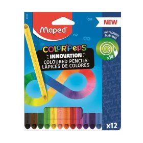   Színes ceruza készlet - háromszögletű - Maped "Color'Peps Infinity" - 12 különböző szín
