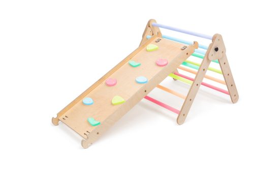 KateHaa Activity Háromszög Csúszda/Mászóka Rámpával - Pasztell