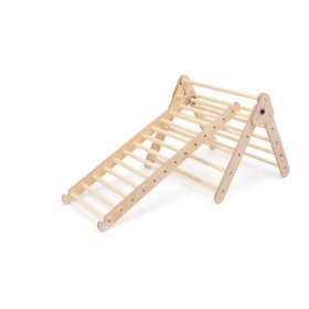   KateHaa Activity Háromszög Létrával és Csúszda/Mászóka Rámpával - Natúr