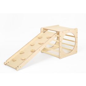   KateHaa Activity Explorer Kocka Csúszda/Mászóka Rámpával - Natúr