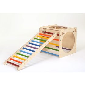 KateHaa Activity Skylight Kocka Létrával - Szivárvány