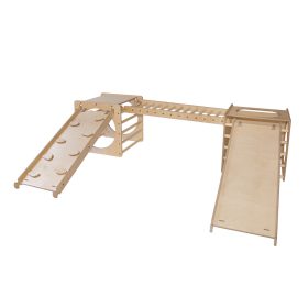   KateHaa Activity Skylight Kocka Csúszda/Mászóka Rámpával - Natúr