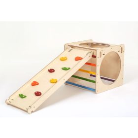   KateHaa Activity Skylight Kocka Csúszda/Mászóka Rámpával - Szivárvány