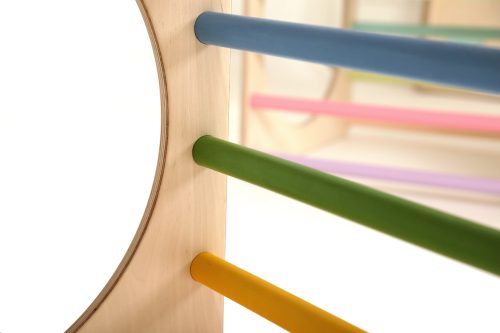 KateHaa Activity Skylight Kocka Csúszda/Mászóka Rámpával - Szivárvány