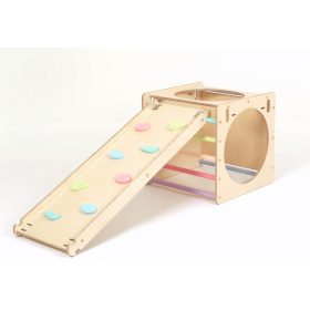   KateHaa Activity Skylight Kocka Csúszda/Mászóka Rámpával - Pasztell