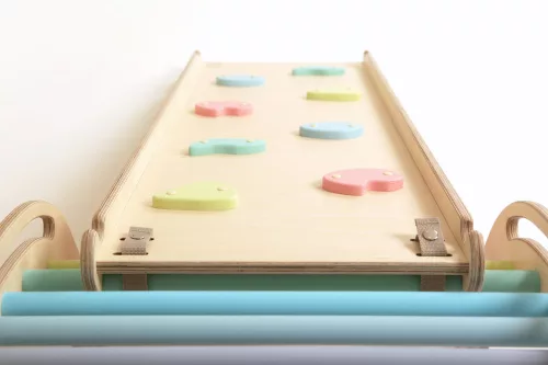 KateHaa Activity Skylight Kocka Létrával és Csúszda/Mászóka Rámpával - Pasztell