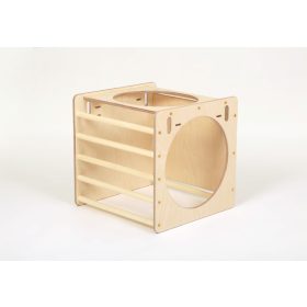   KateHaa Activity Háromszög Skylight Kocka Létrával és Csúszda/Mászóka Rámpával - Natúr