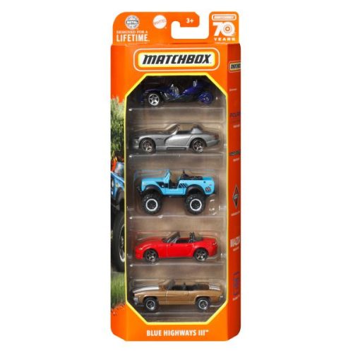 Matchbox - Blue Highways III kisautó szett - 5db-os - Mattel