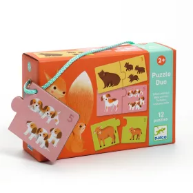   Djeco - Párosító puzzle - Kié a kölyök, 24 db-os - Baby animals