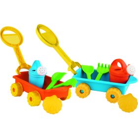 Húzós kocsi homokozókészlettel