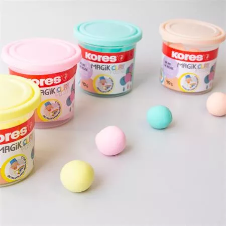 KORES - "Magic Clay" levegőre száradó gyurma, 4 pasztell szín