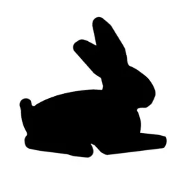 Cre Art formalyukasztó dekorgumihoz 25 mm, Fekvő nyuszi