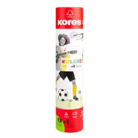   KORES - "KOLORES Twist & Turn" színes ceruza készlet, 1 grafittal, 1 hegyezővel