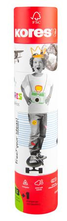 KORES - "KOLORES Twist & Turn" színes ceruza készlet, 1 grafittal, 1 hegyezővel