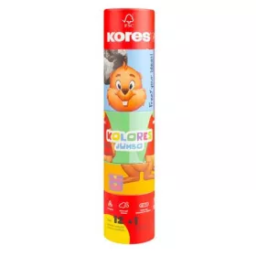   KORES - "KOLORES Twist & Turn" jumbo színes ceruza készlet, hegyezővel