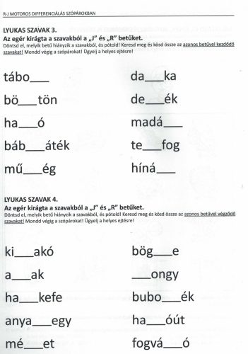 Kalandor Gyakorlófüzet auditív és motoros differenciáláshoz