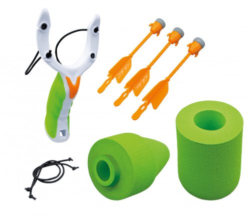 Buki - Játék csúzli nyilakkal és habszivacs palackkal