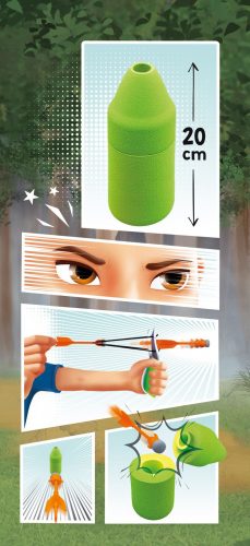 Buki - Játék csúzli nyilakkal és habszivacs palackkal