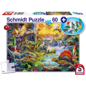 Dinoszauruszok 60 db-os kirakó figurákkal