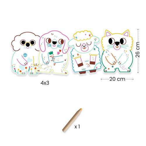 Djeco - Meglepetés színező - Háziállatok