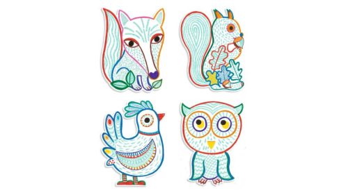 Djeco - Meglepetés színező - Erdei barátok