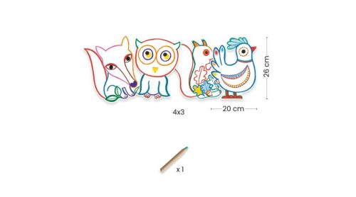 Djeco - Meglepetés színező - Erdei barátok