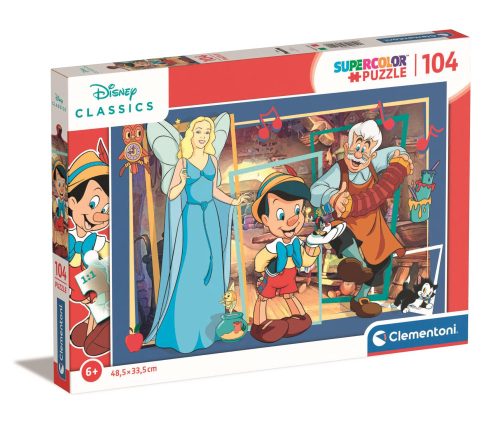 Clementoni Puzzle  104 db-os Disney klasszikusok - Pinocchio