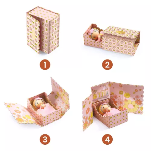 Djeco - TINYLY álomvilág - Rózsaszín apró szoba - Rose Tinyroom