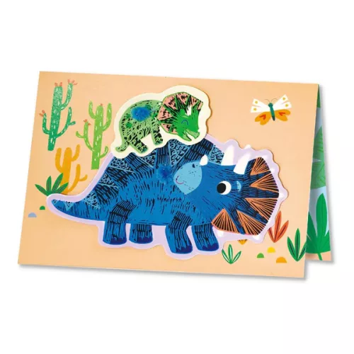 Avenir Kids-Karckép üdvözlőkártya készítő,Dinoszauruszok  - Kreatív játék