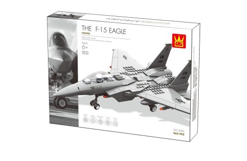 WANGE® 4004 | legó-kompatibilis építőjáték | 262 db építőkocka | F-15 katonai vadászrepülőgép