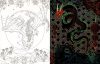 Rejtőzködő sárkányok - Kifestőfüzet kaparós és színezős oldalakkal