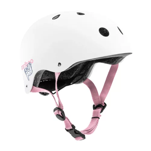 Cariboo bukósisak S méret, beépített lámpával- White/Pink