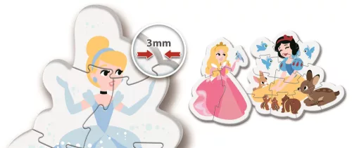 Clementoni - Első Puzzle - 3-6-9-12 db - Disney Hercegnők