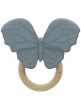 Label Label -Silicone & Wood pillangó alakú rágóka- kék színű