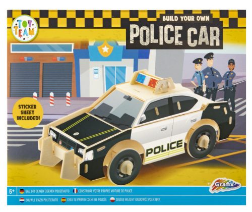 3D modell fa járművek matricákkal, rendőrautó Grafix