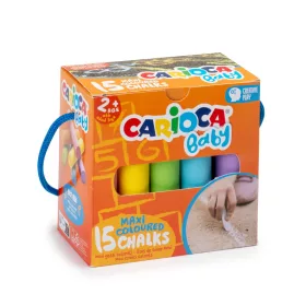   Carioca baby - Maxi kimosható aszfaltkréta - 15 db-os készlet