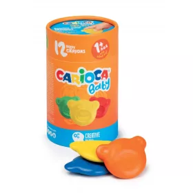   Carioca Baby - Maci formájú zsírkréta készlet - 12 db-os