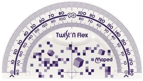 Vonalzókészlet, műanyag, törhetetlen, 3 darabos, MAPED "Pixel Party Twist'n Flex"