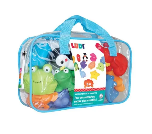 LUDI - Tengeri állatok - Fürdő játékok - 12 db-os készlet