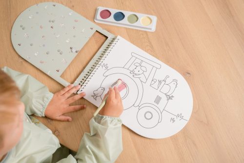 Little Dutch - Kifestő könyv - Little Farm - 4 színű festékkel