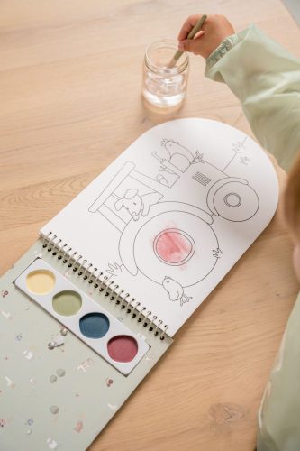 Little Dutch - Kifestő könyv - Little Farm - 4 színű festékkel