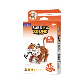 MierEdu - Hangot adó 3D állatos puzzle - Tigris