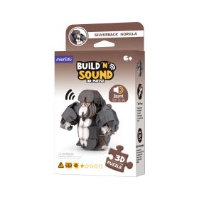 MierEdu - Hangot adó 3D állatos puzzle - Gorilla