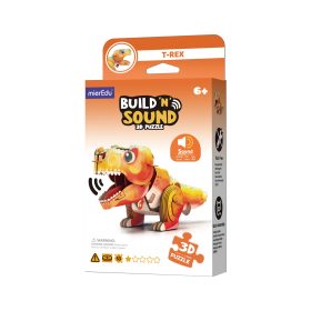 MierEdu - Hangot adó 3D állatos puzzle - T-rex
