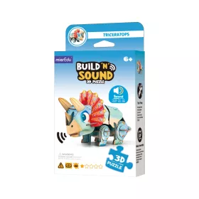 MierEdu - Hangot adó 3D állatos puzzle - Triceratops