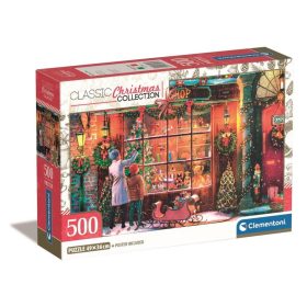   Clementoni 500 db-os puzzle - Karácsonyi játékbolt kirakat
