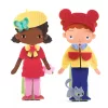 Djeco - Papírbaba öltöztető - Fiúk-lányok - Soft dress-up