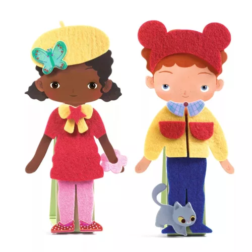 Djeco - Papírbaba öltöztető - Fiúk-lányok - Soft dress-up