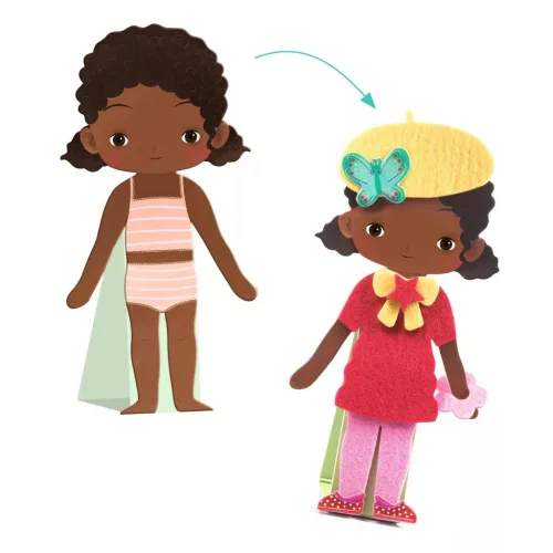 Djeco - Papírbaba öltöztető - Fiúk-lányok - Soft dress-up